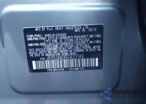 2014 Subaru Forester 2.5I from USA, damaged, VIN JF2SJAAC6EG423749